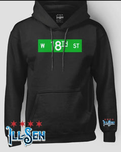 Embroidered Street Sign | Pullover Hoodie
